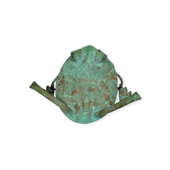 Metal Green & Copper Colored Frog 8" Length - Picture 4 of 11